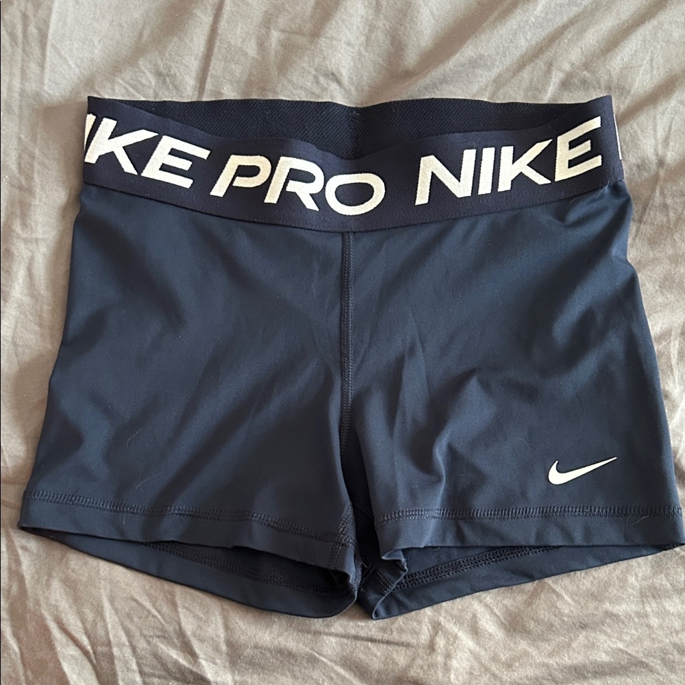 Nike Women's Navy Dri-Fit 3” Spandex